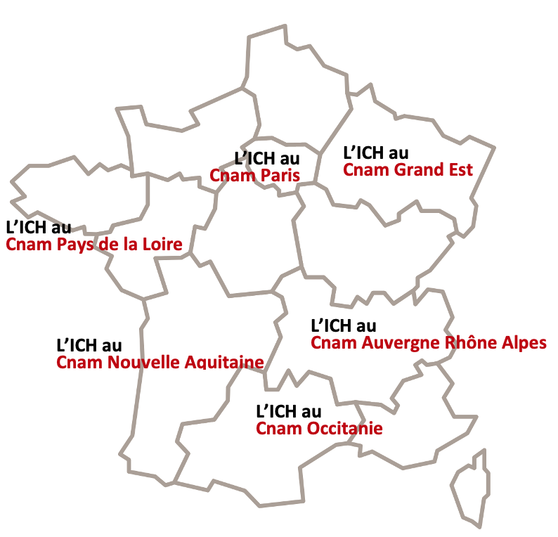 carte régions Cnam master
