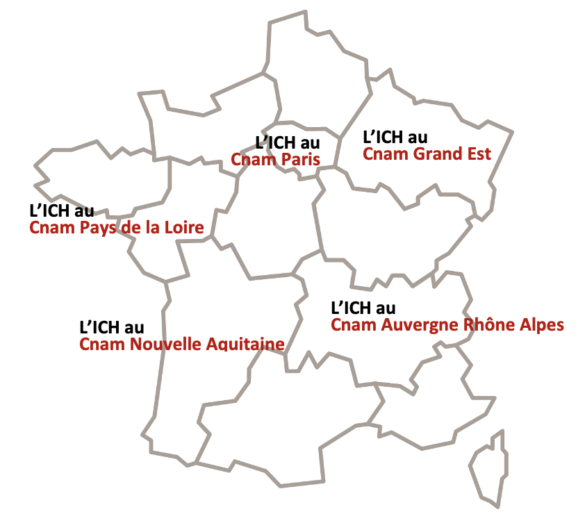Carte régions Cnam master