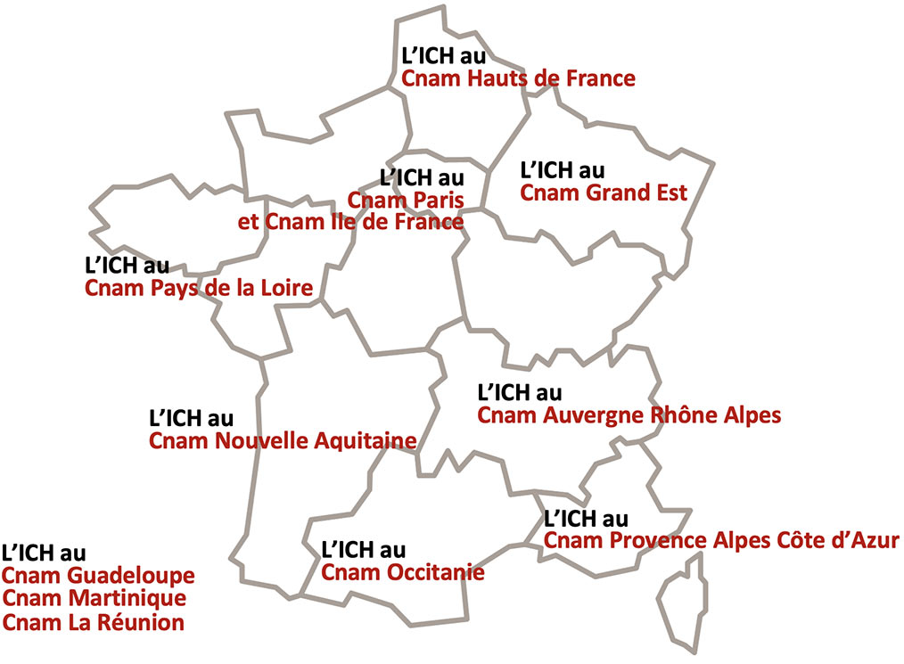 Carte régions Cnam